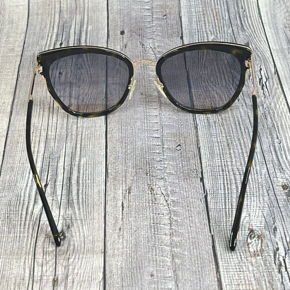 Tom Ford Simona TF717 52F Sunglasses Dark Havana-Rose Gold/Brown Gradient Lenses main image 7